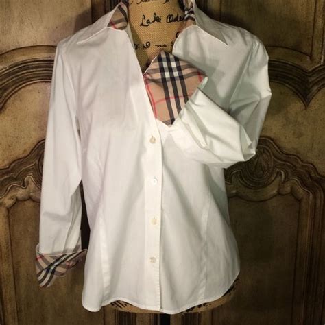 burberry shirt womens white|burberry white shirt sale.